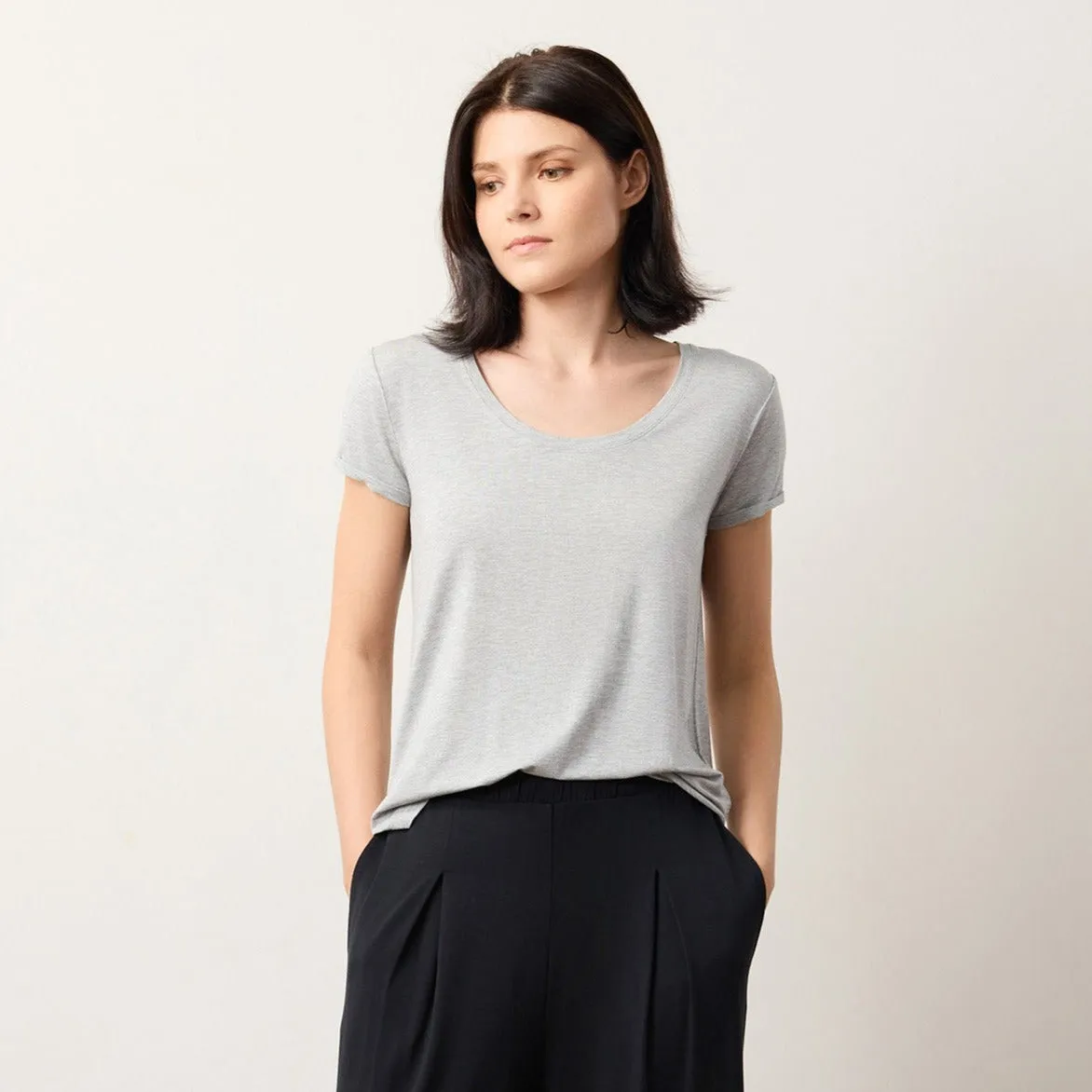 Silktouch TENCEL™ Scoop Neck Tee