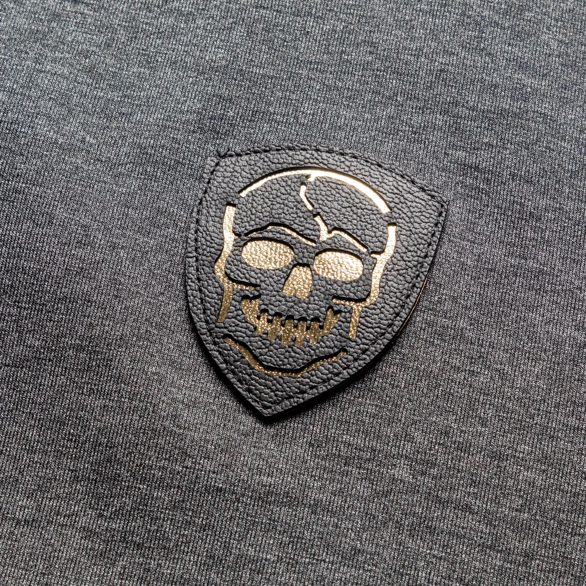 Skull Crewneck Pullover Sweatshirt - Grey