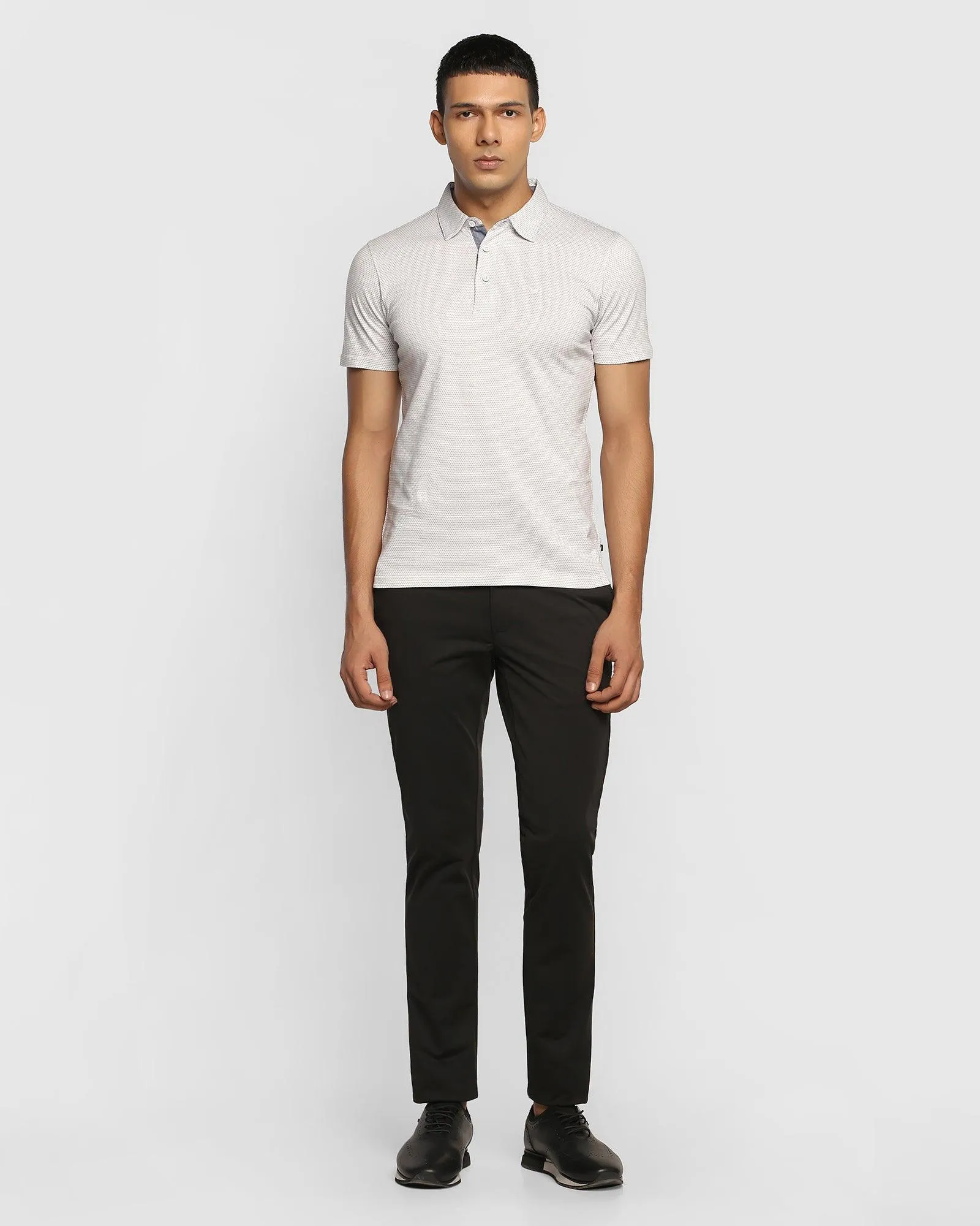 Slim Fit B-91 Casual Black Solid Khakis - Hector