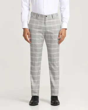 Slim Fit B-91 Formal Grey Check Trouser - Morley