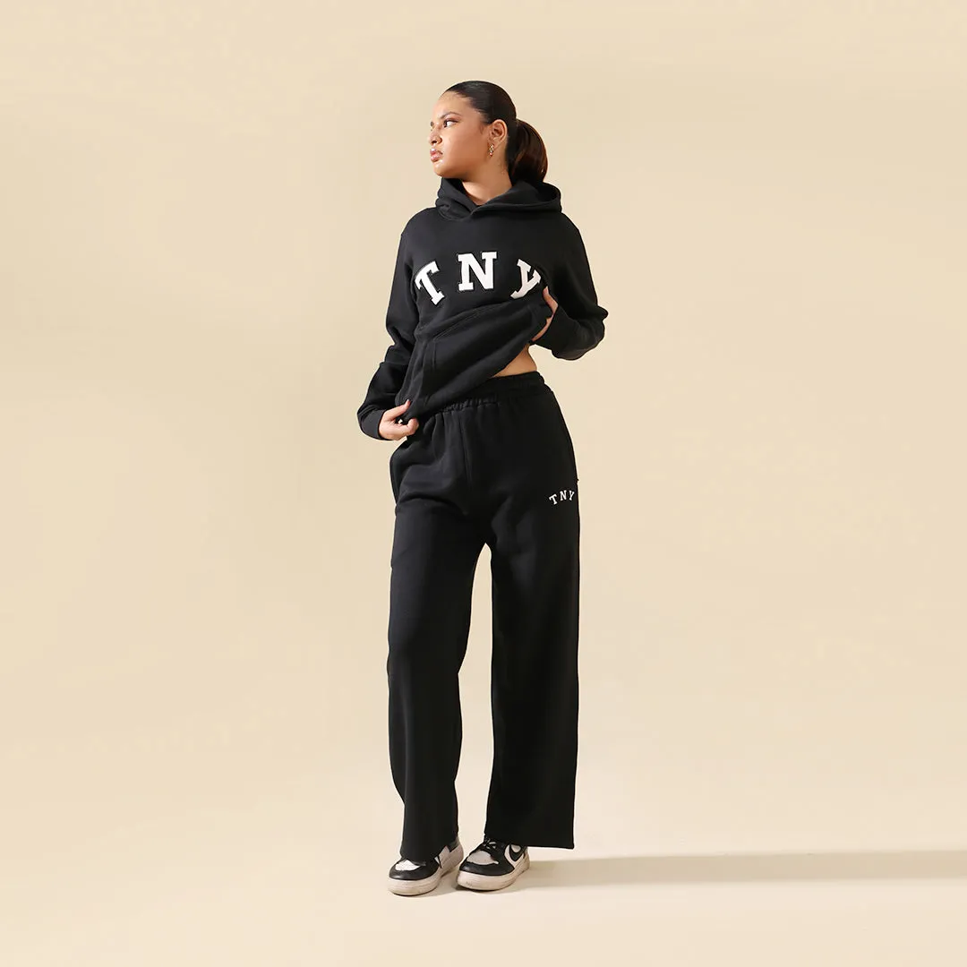 TNY Unisex Oversized Hoodie - Black