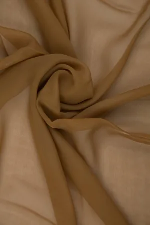 Toffee Silk Chiffon Fabric