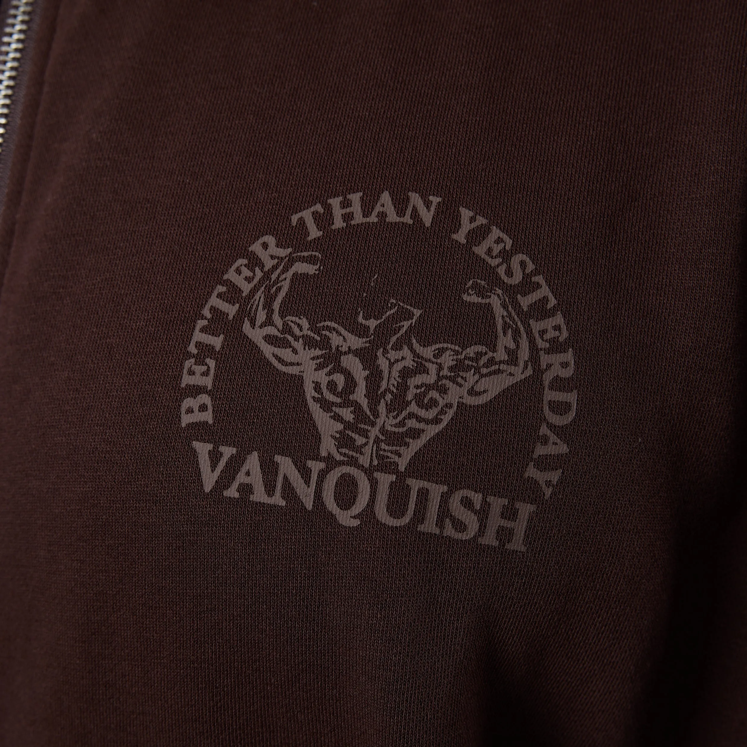 Vanquish Dark Brown Unconquerable Strength Full Zip Hoodie