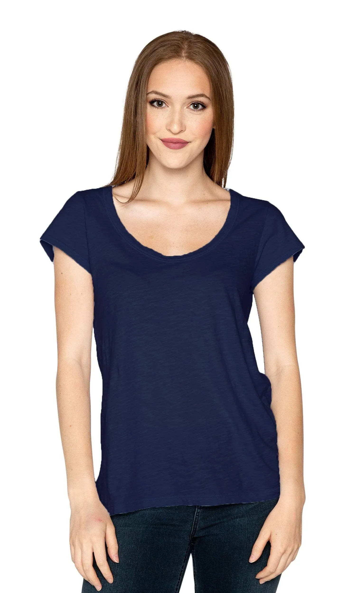 Velvet by Graham & Spencer Kira Original Slub Scoop Neck Tee