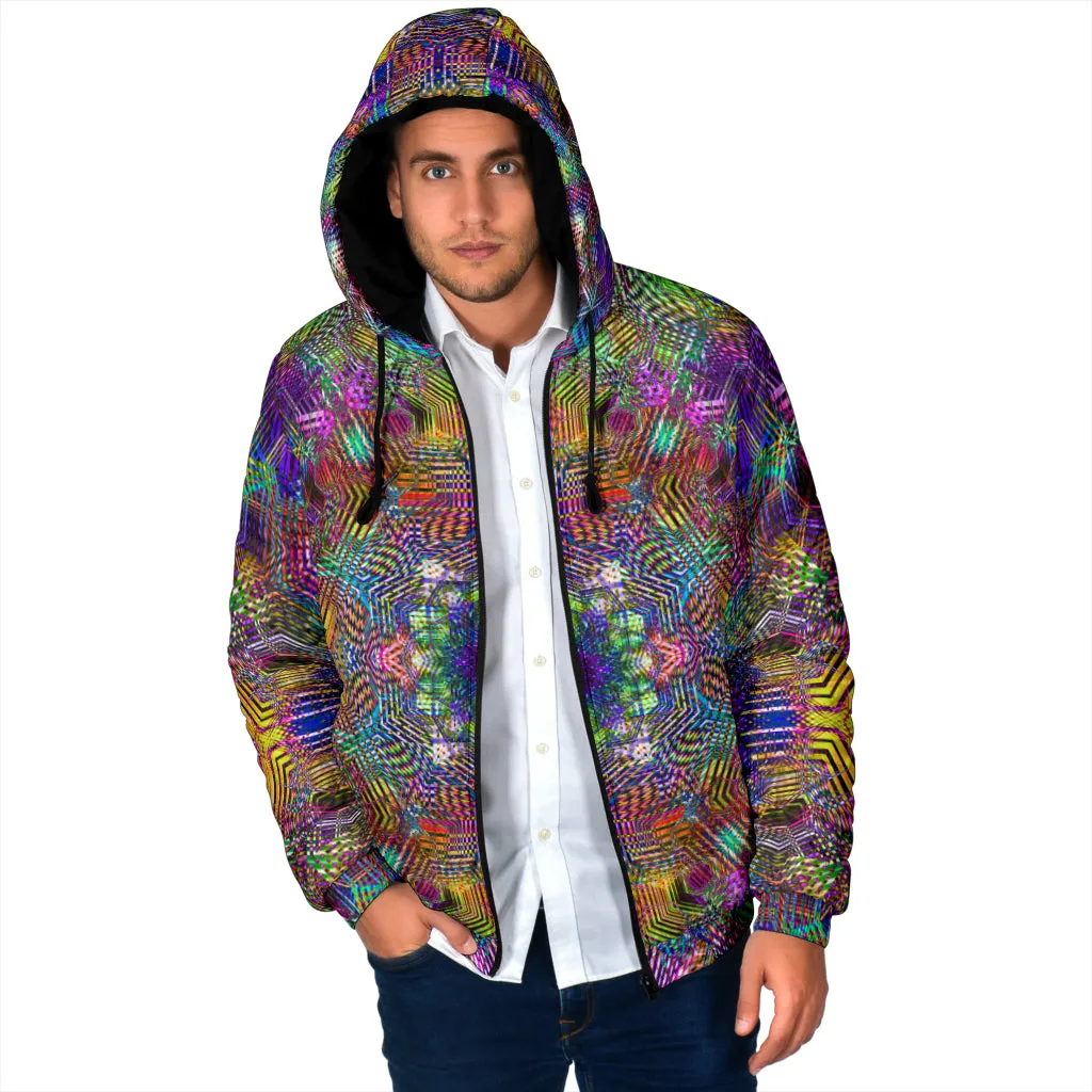 WARM GEOMETRIC MADNESS | MEN'S WINTER HOODIE JACKET | YANTRART