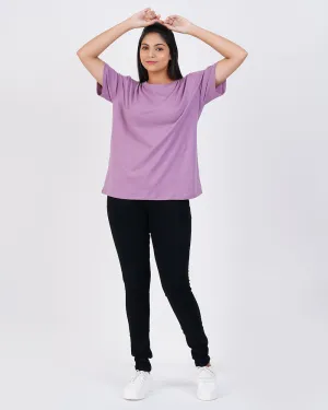 Women Dark Ash Oversized Tees